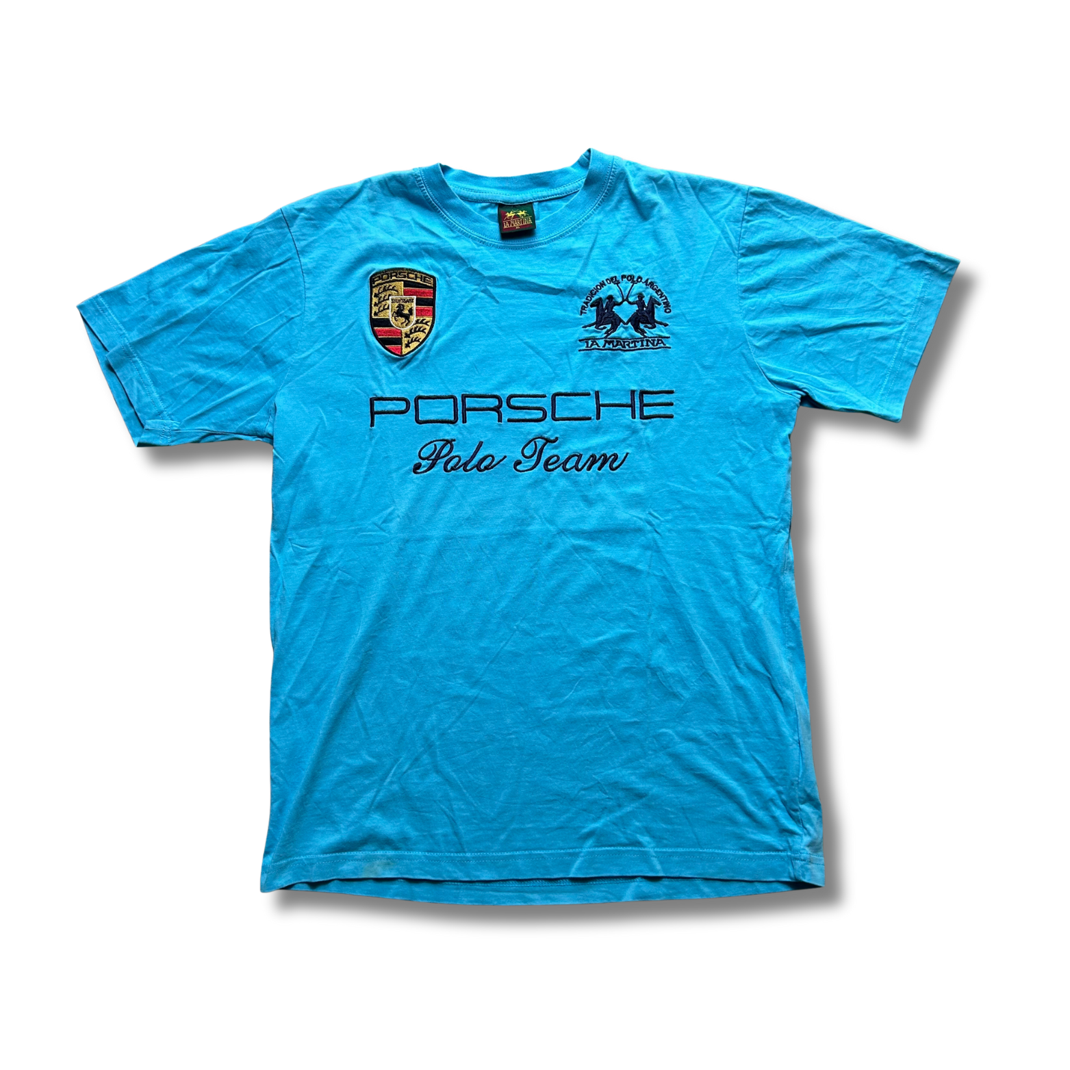 (S-M) La Martina Porsche T-Shirt Blau
