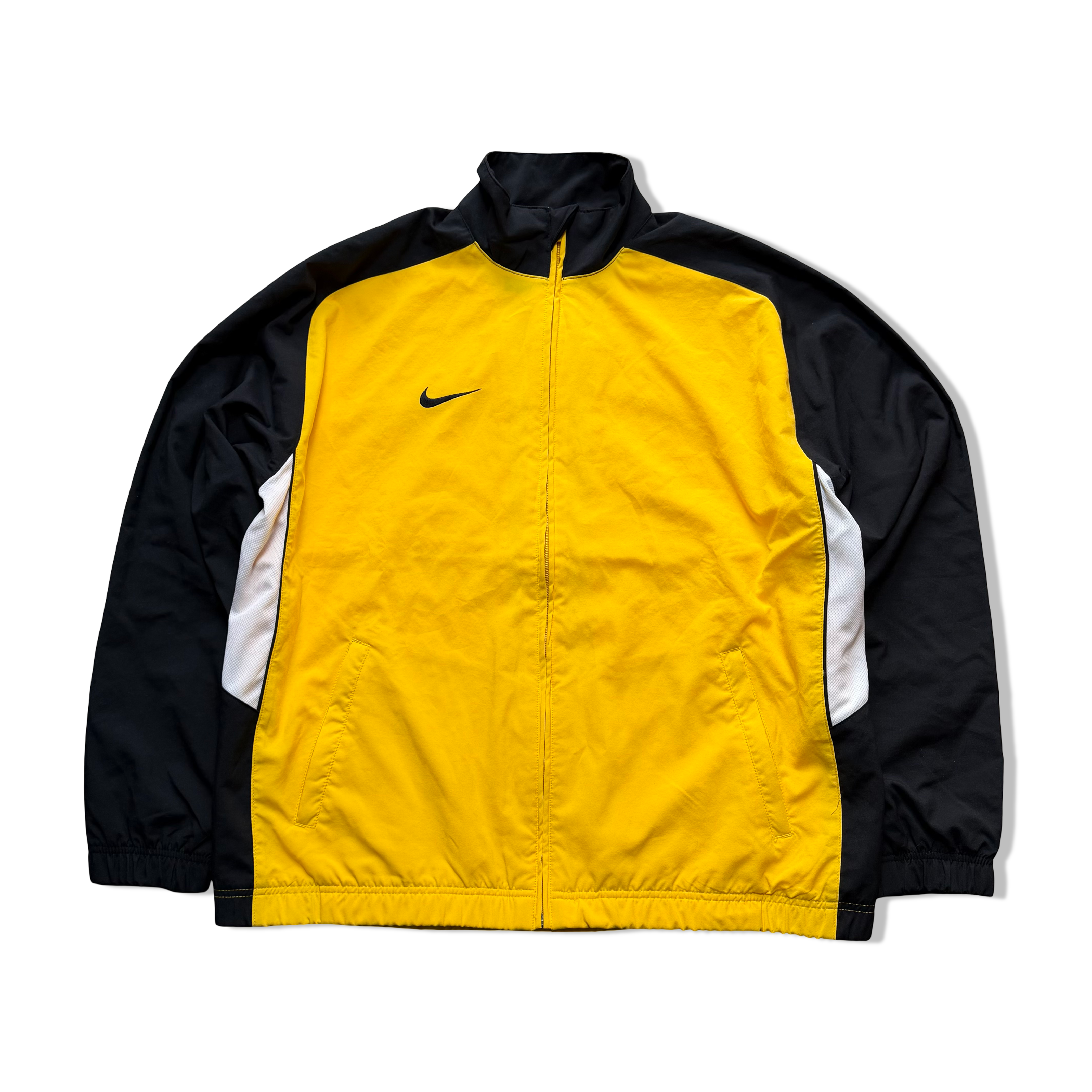 Nike Vintage Trainingsjacke Trackjacket Gelb Schwarz Weiß L