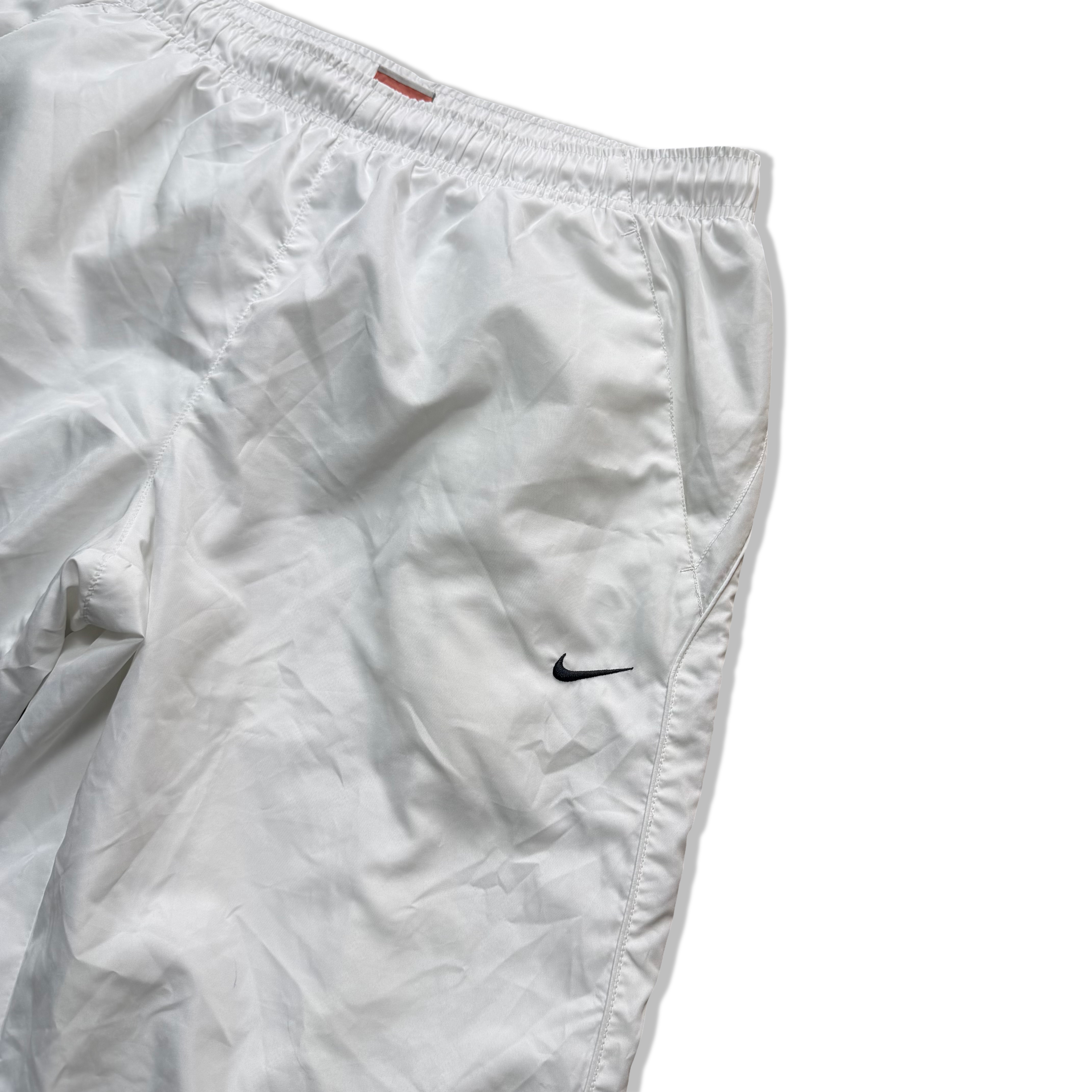 Vintage Nike 90s Baggy Trackpants White Size L Streetwear