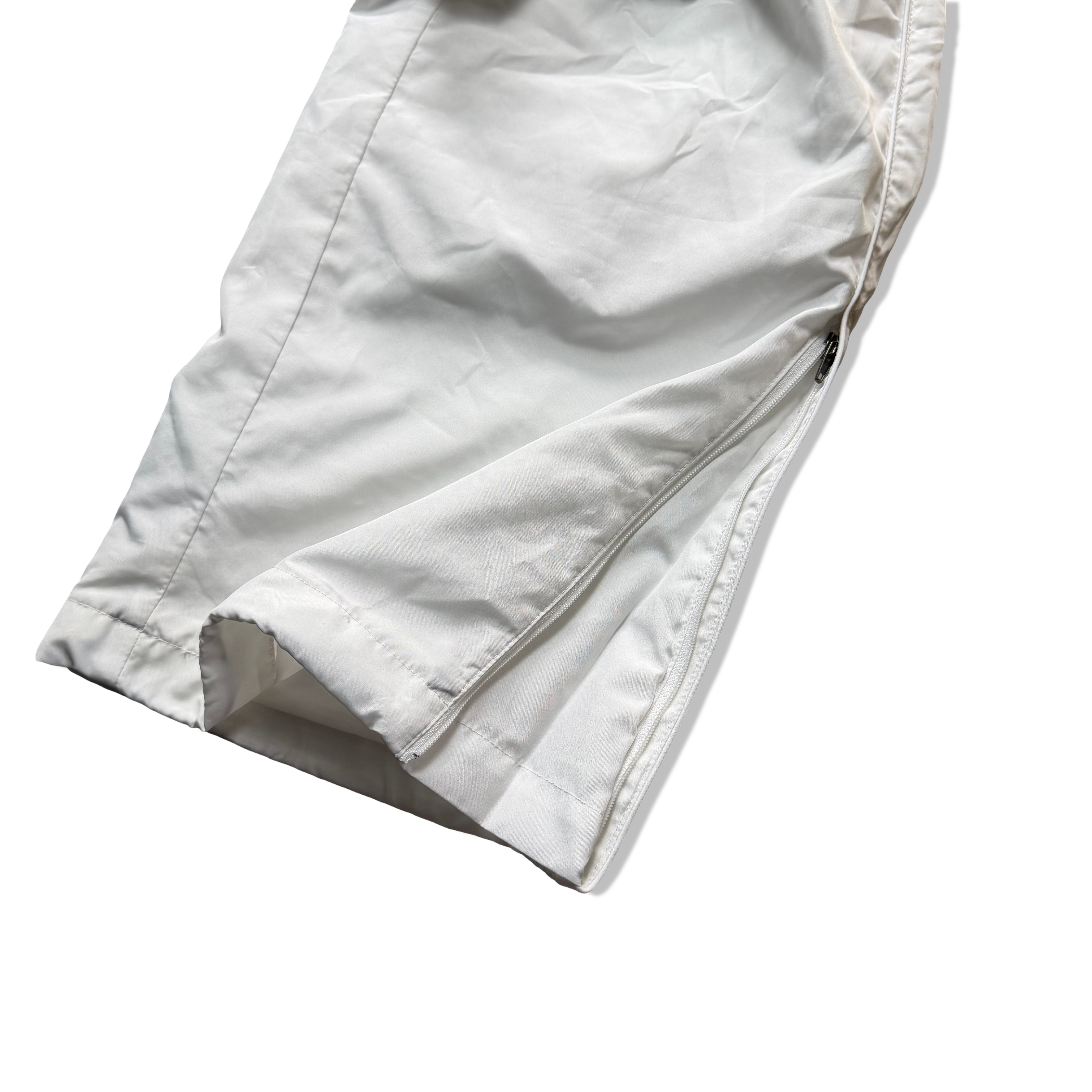 Vintage Nike 90s Baggy Trackpants White Size L Streetwear