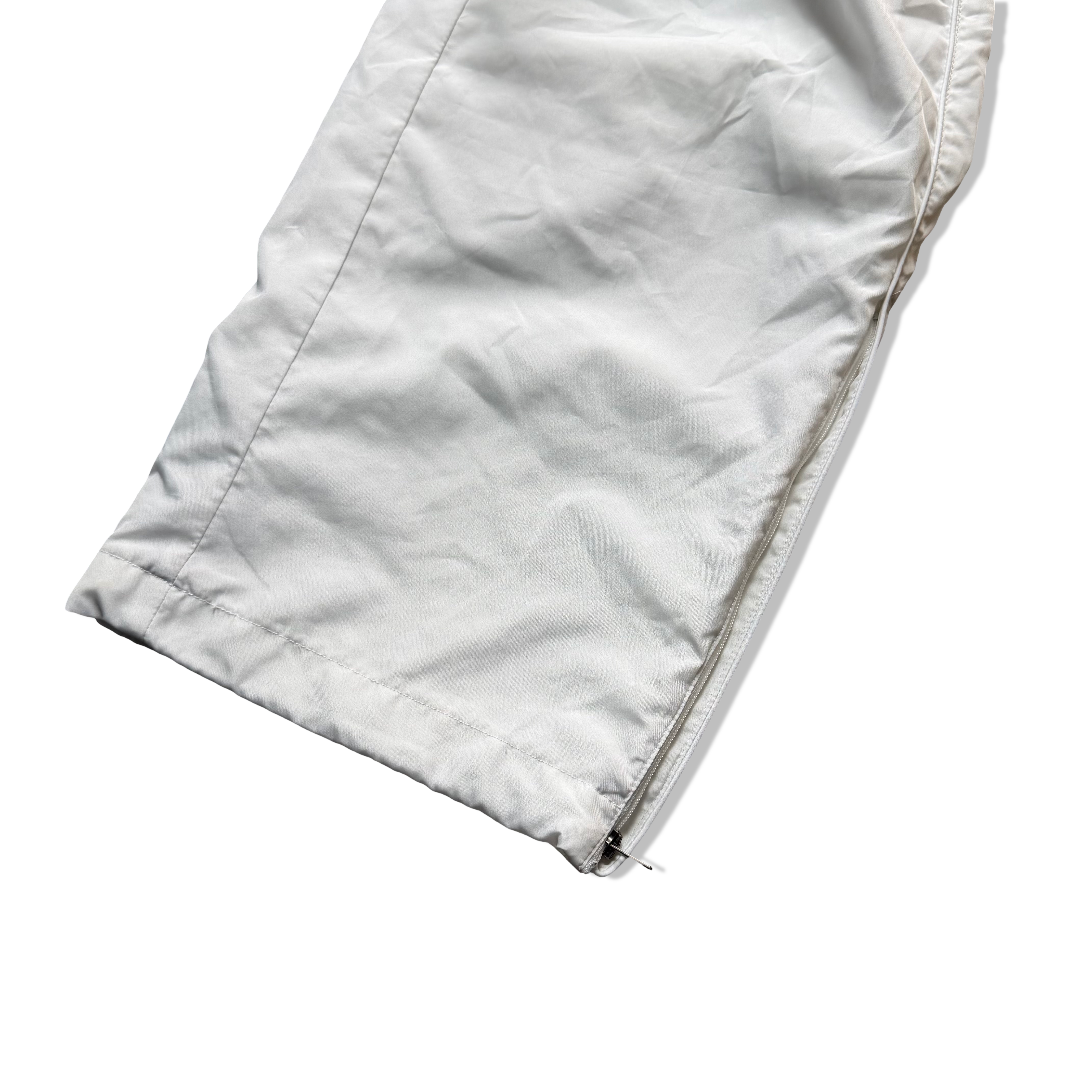 Vintage Nike 90s Baggy Trackpants White Size L Streetwear