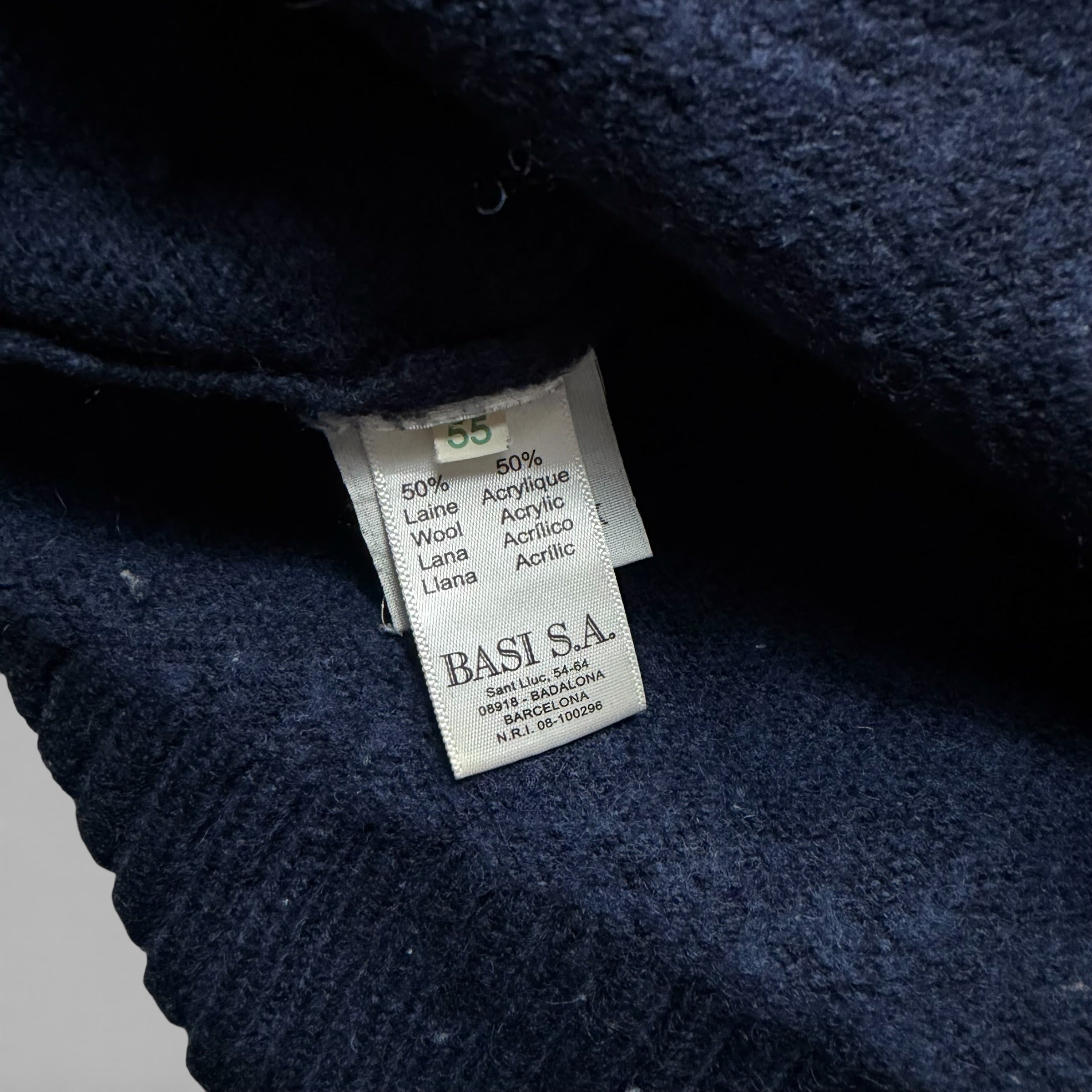 Lacoste Vintage Strickjacke Jacket Dunkelblau Braun Laine Size M