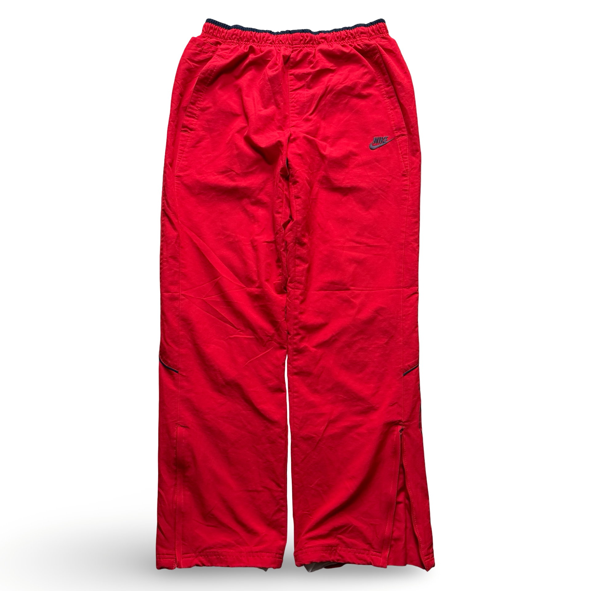 Nike Vintage Trackpants 90s Rot Blau Swoosh Streetwear Size M