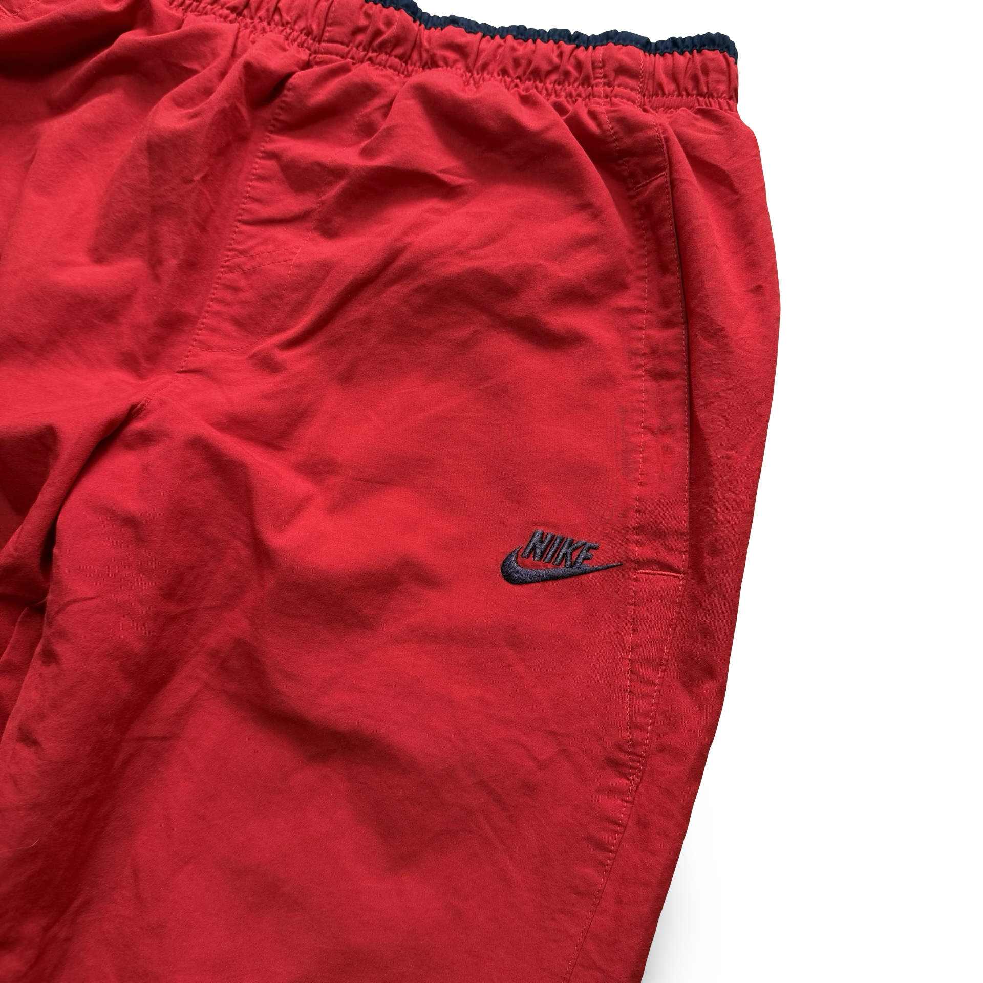 Nike Vintage Trackpants 90s Rot Blau Swoosh Streetwear Size M